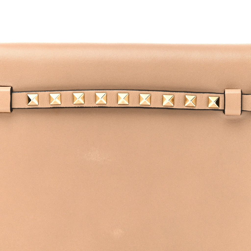 Nappa Rockstud Wristlet Clutch Alpaca