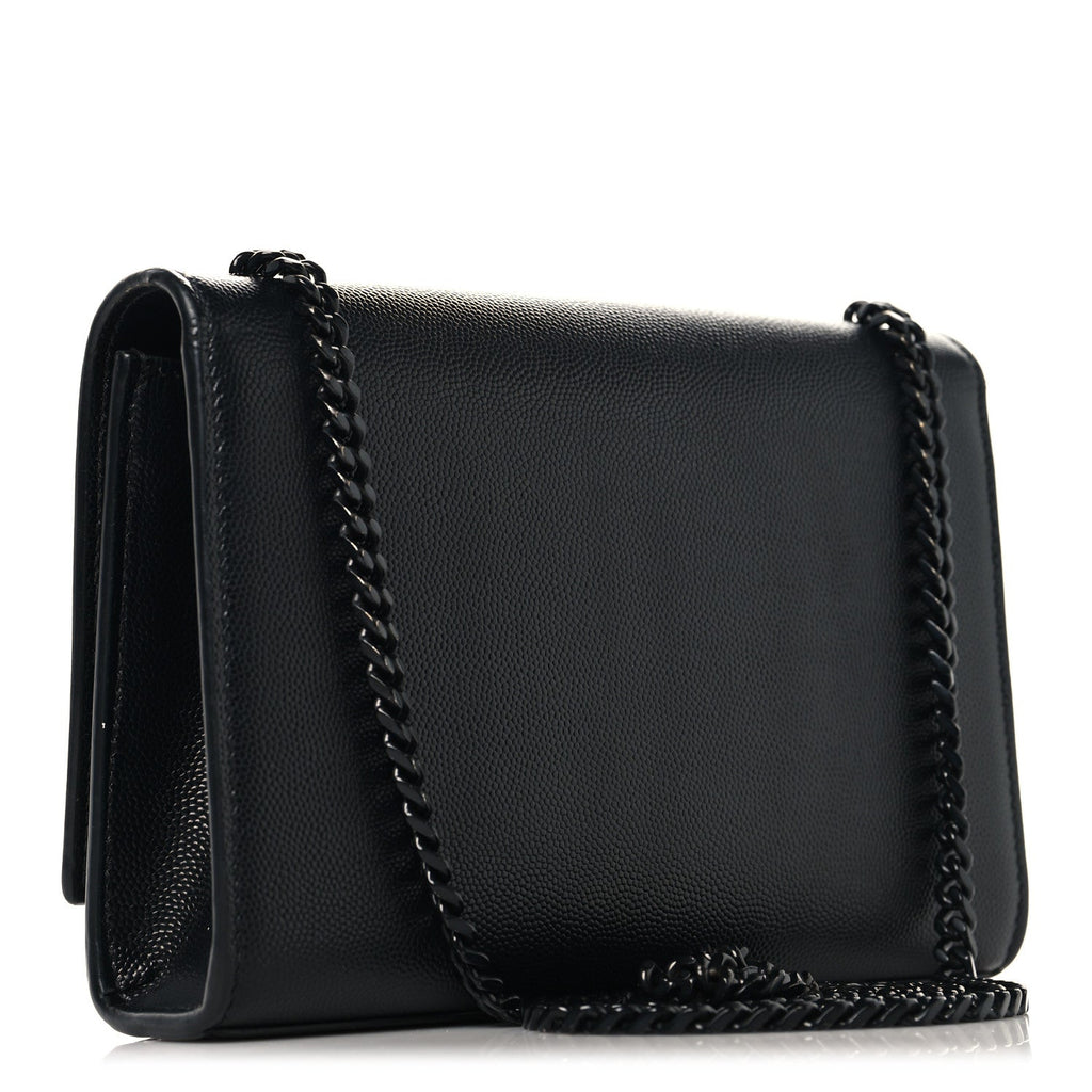 Grain De Poudre Small Monogram Monochrome Kate Satchel Black