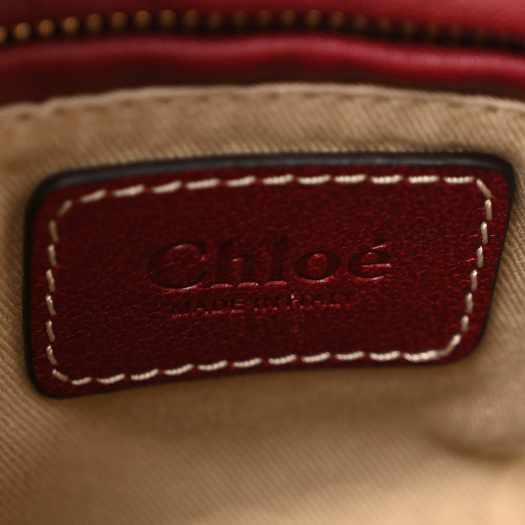 Calfskin Medium Marcie Satchel Stormy Red