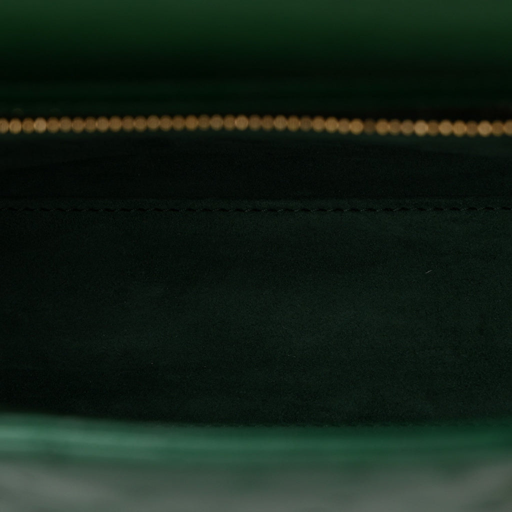 Ostrich Small Lady Dior Green
