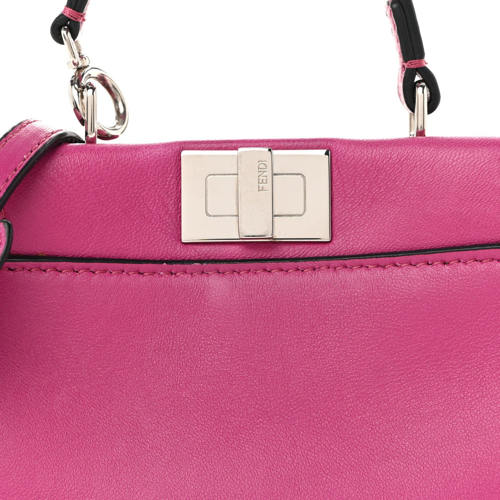 Nappa Micro Peekaboo Iconic Satchel Magenta