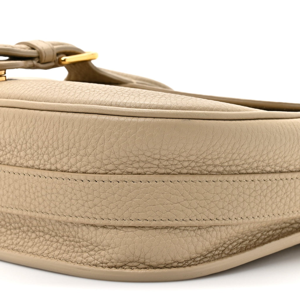 Grained Calfskin Medium Bobby Flap Beige