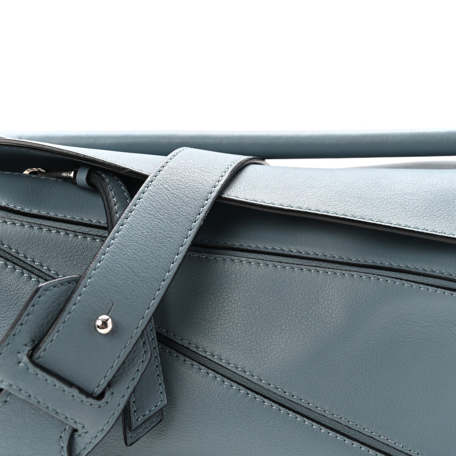 Calfskin Small Puzzle Bag Stone Blue