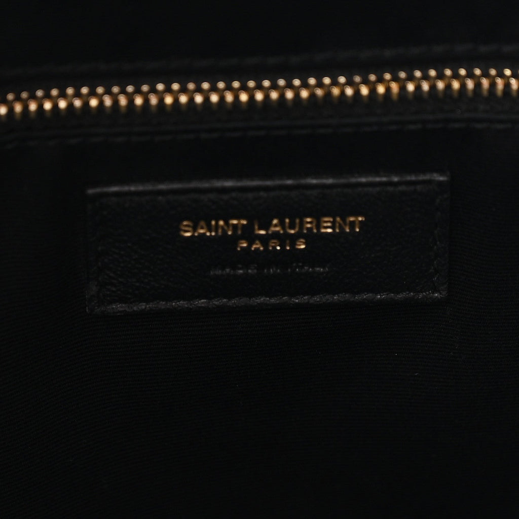 Lambskin Quilted Maxi Icare Shopping Tote Black