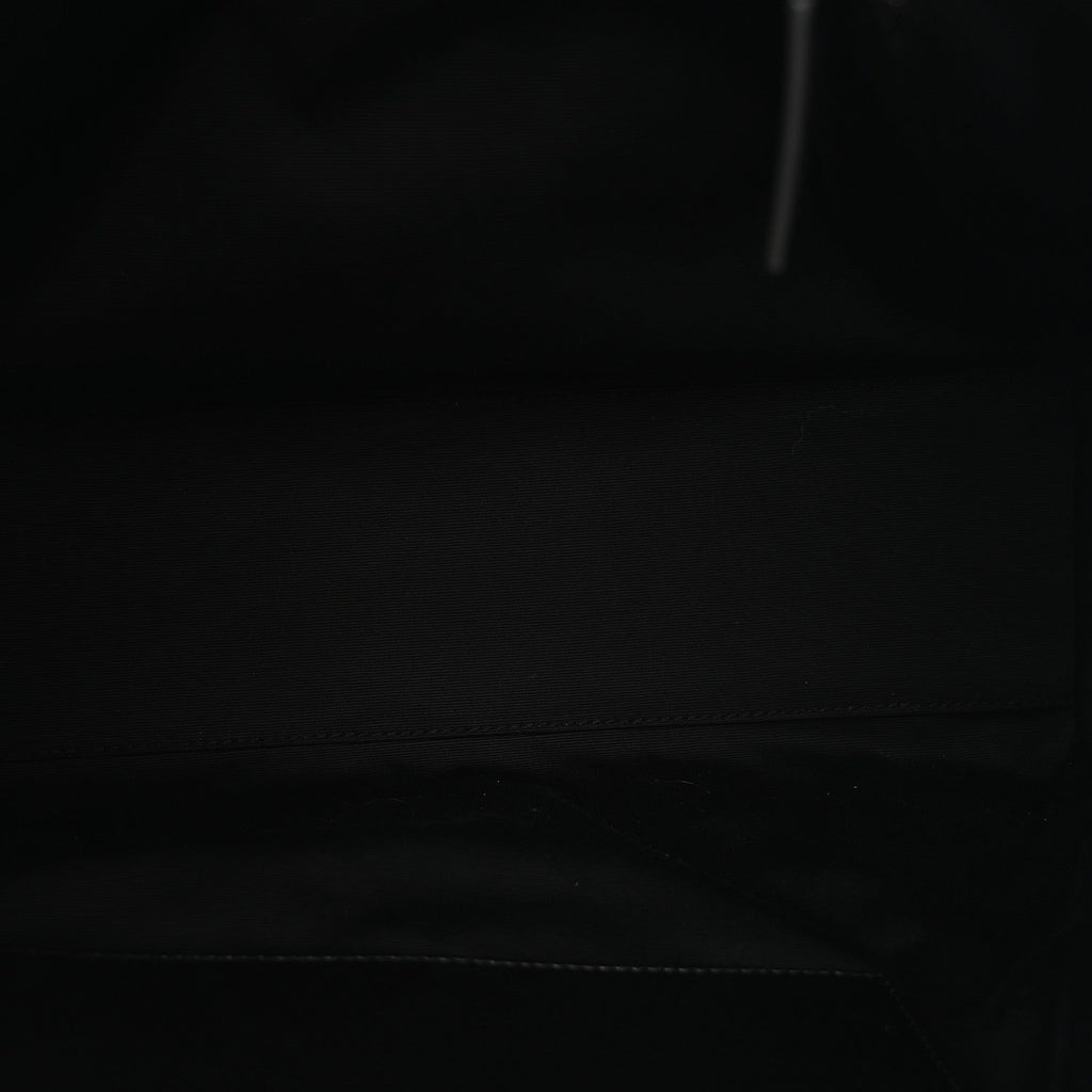 Crinkled Calfskin Matelasse Monogram Large Niki Shopper Tote Black