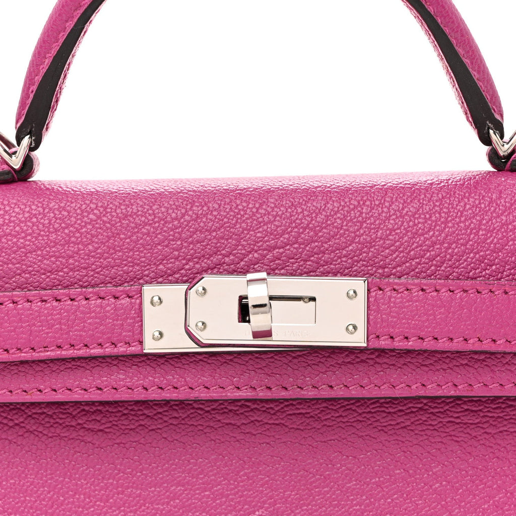 Chevre Mysore Mini Kelly Sellier 20 Rose Pourpre