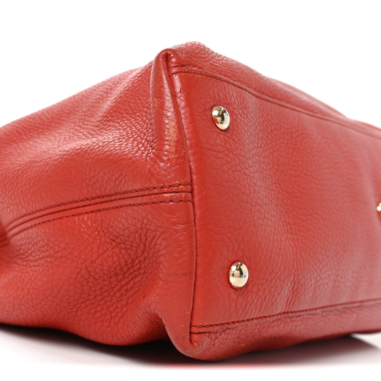 Pebbled Calfskin Medium Soho Chain Shoulder Bag Tabasco Red