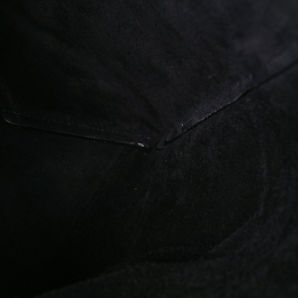 Soft Grained Calfskin Sangle Bucket Bag Navy Blue
