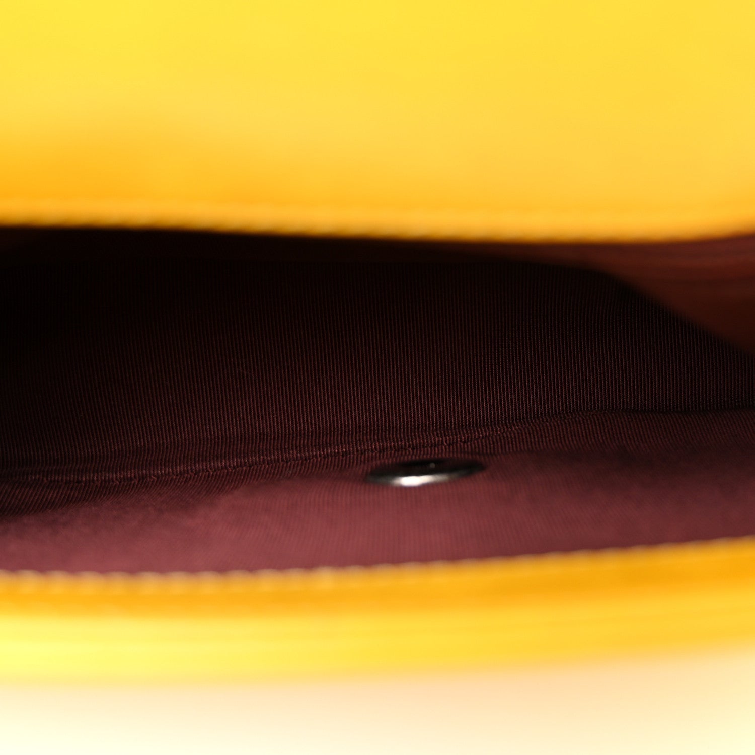 Glazed Calfskin Quilted Small Coco Boy Flap Yellow