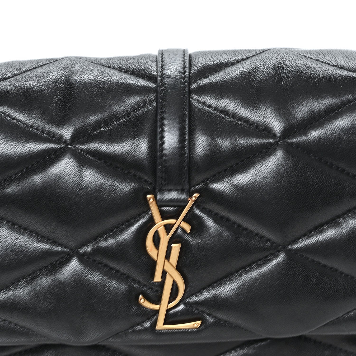 Lambskin Quilted Le 57 Diamond Shoulder Bag Black