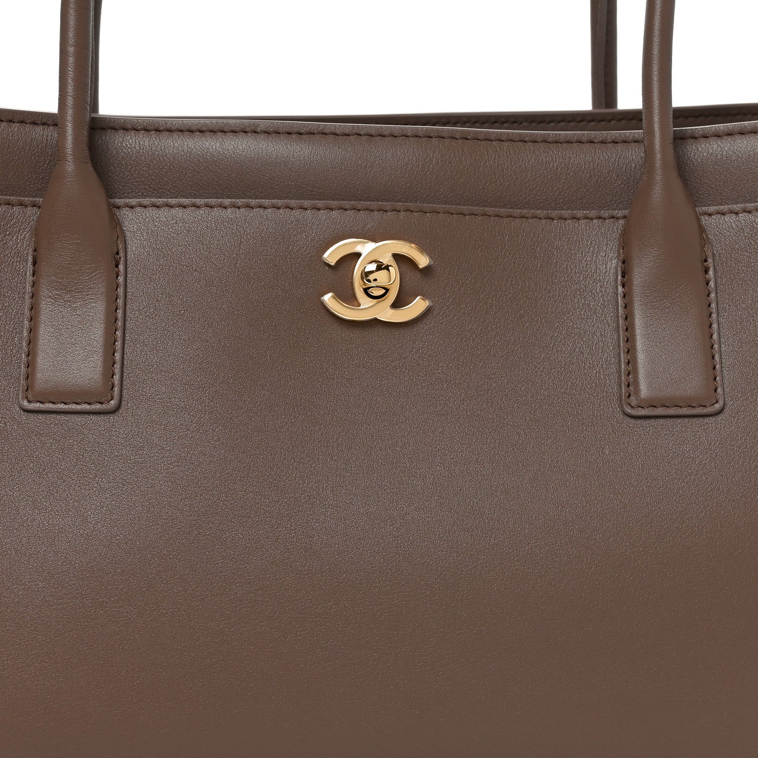 Calfskin Archetype Small Shopping Tote Brown