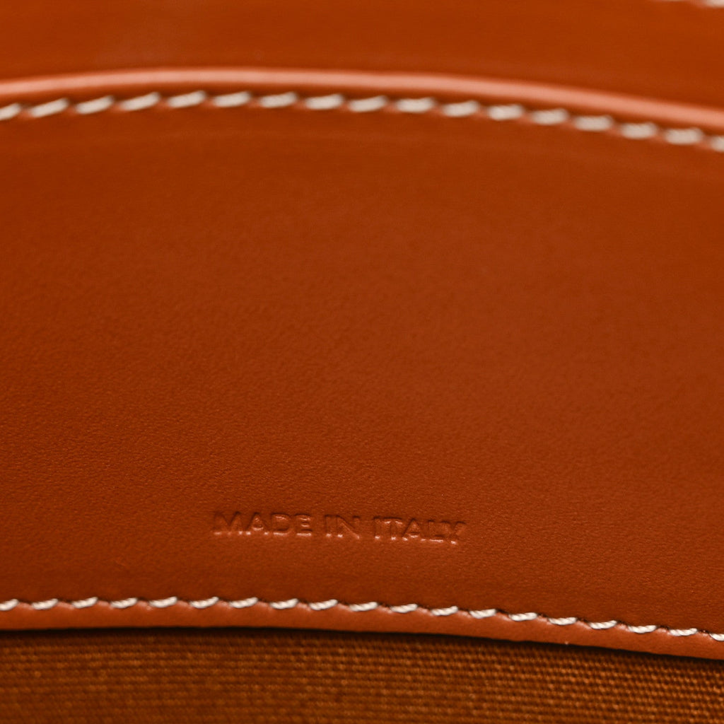 Triomphe Canvas Top Handle Messenger Box Tan