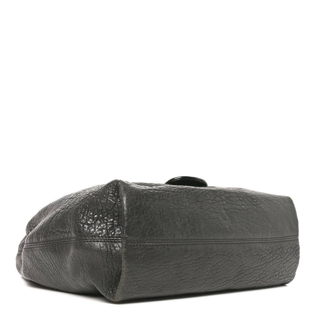 Nappa Patent B Buckle Hobo Black