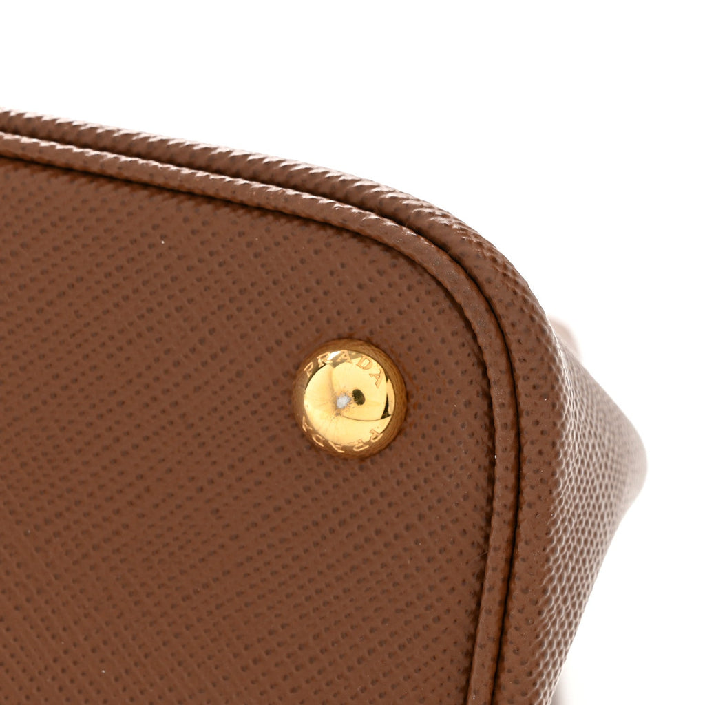 Saffiano Cuir Medium Galleria Double Zip Tote Palissandro