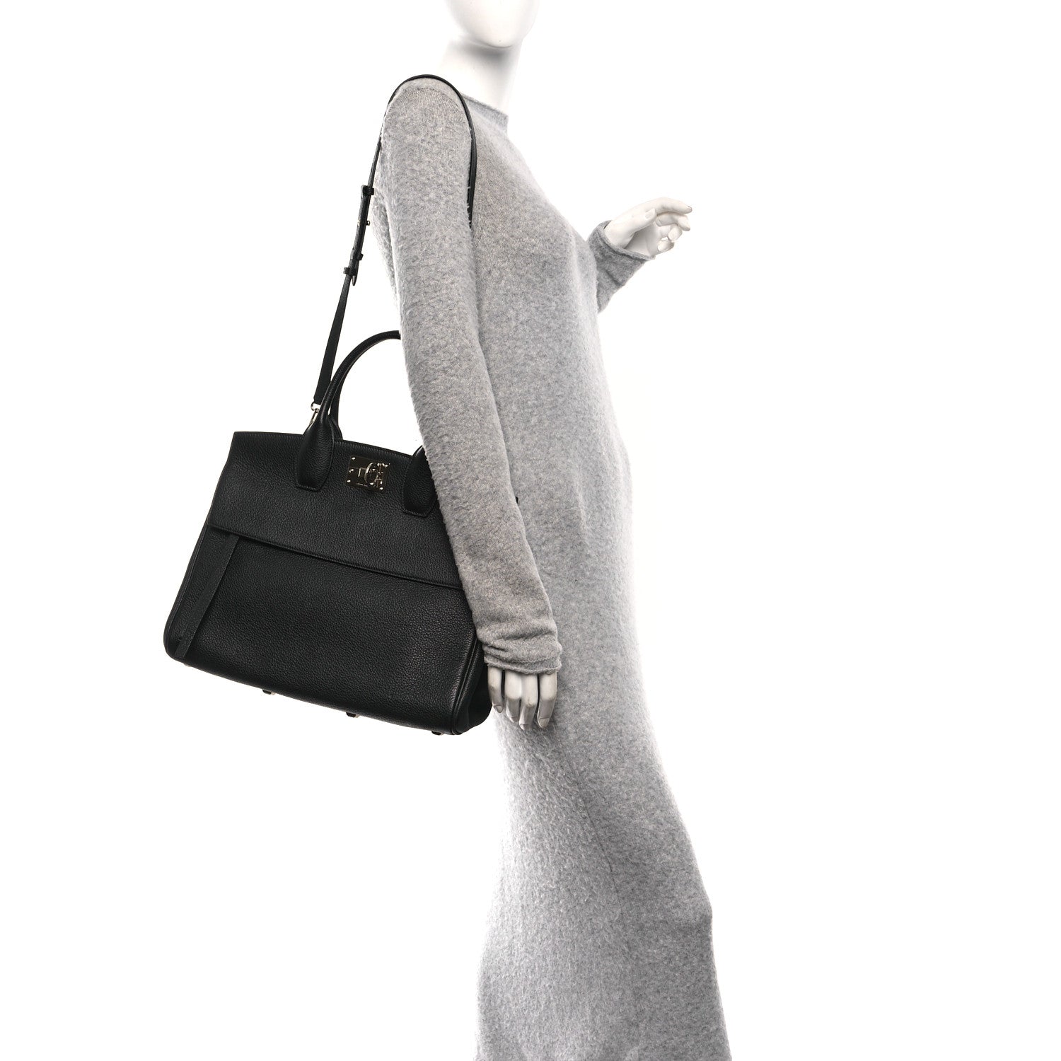 Calfskin Large Studio Bag Black