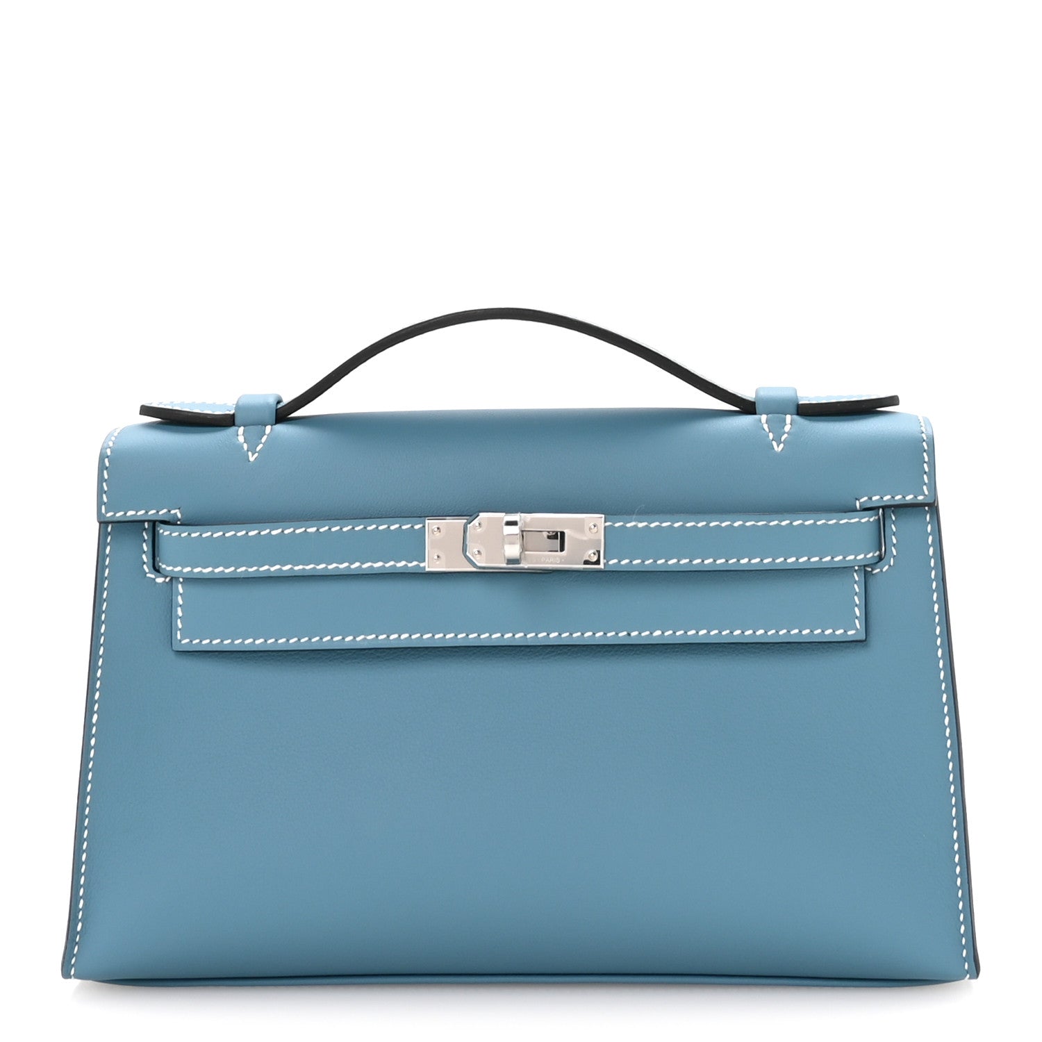 Swift Kelly Pochette Clutch Blue Jean