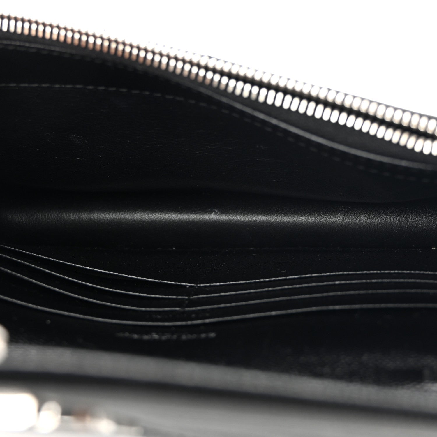 Grain De Poudre Matelasse Chevron Monogram Chain Wallet Black