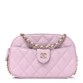 Caviar Quilted Chain Camera Bag Light Purple