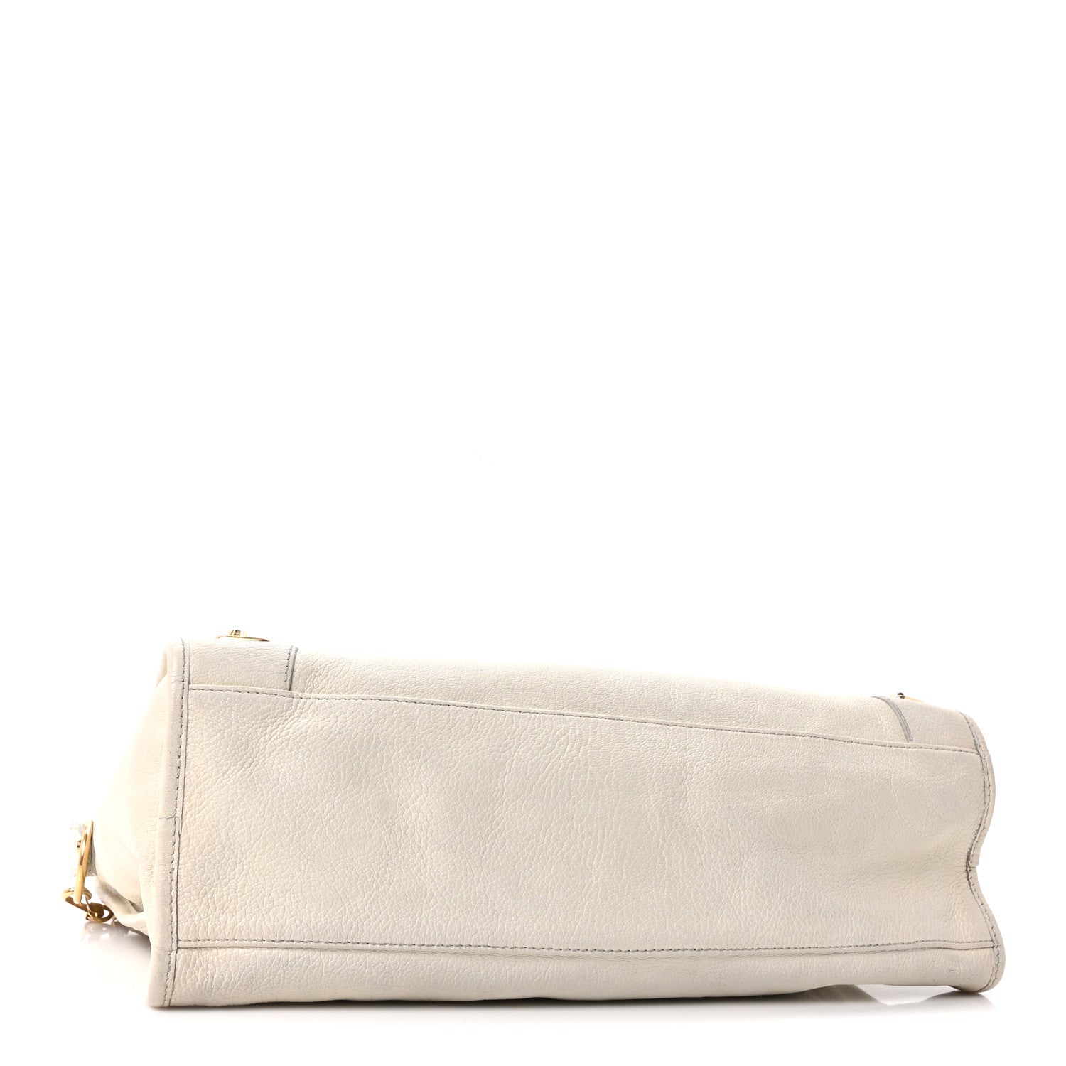 Chevre Gold Metallic Edge Hardware City White
