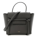 Grained Calfskin Nano Belt Bag Grey