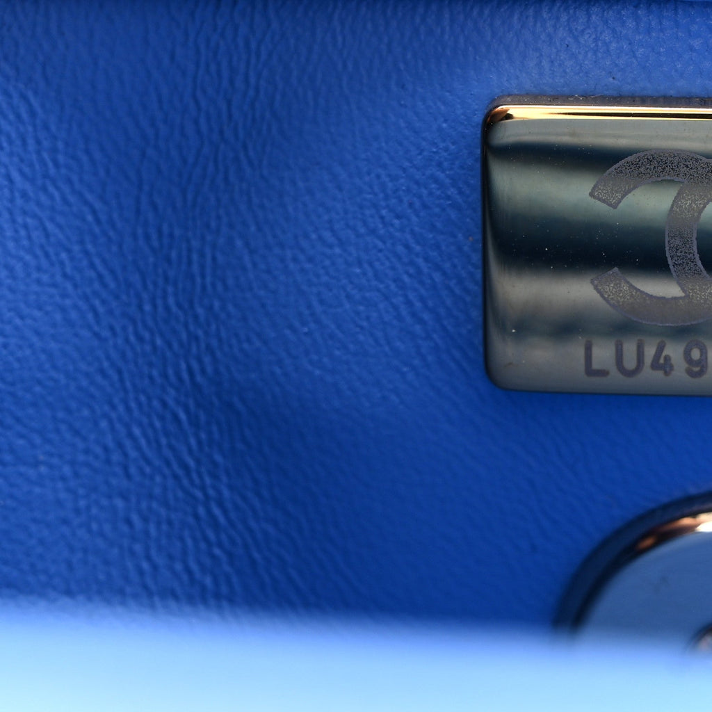 Caviar Quilted Mini Coco Handle Flap Blue