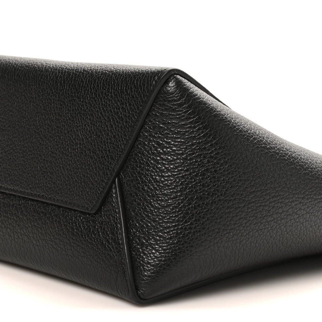 Soft Grained Calfskin Small Sangle Bucket Bag Black