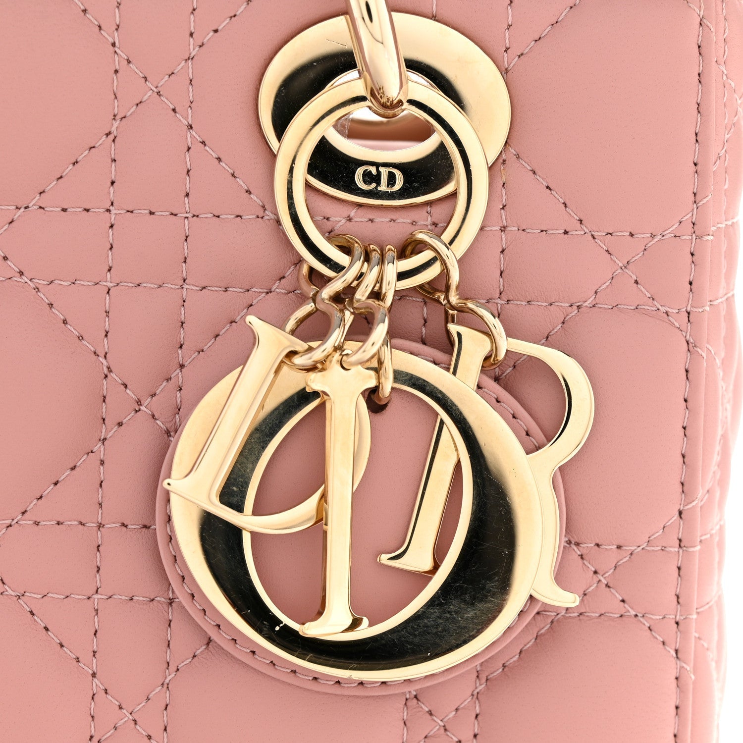 Lambskin Cannage Small My ABCDior Lady Dior Pink