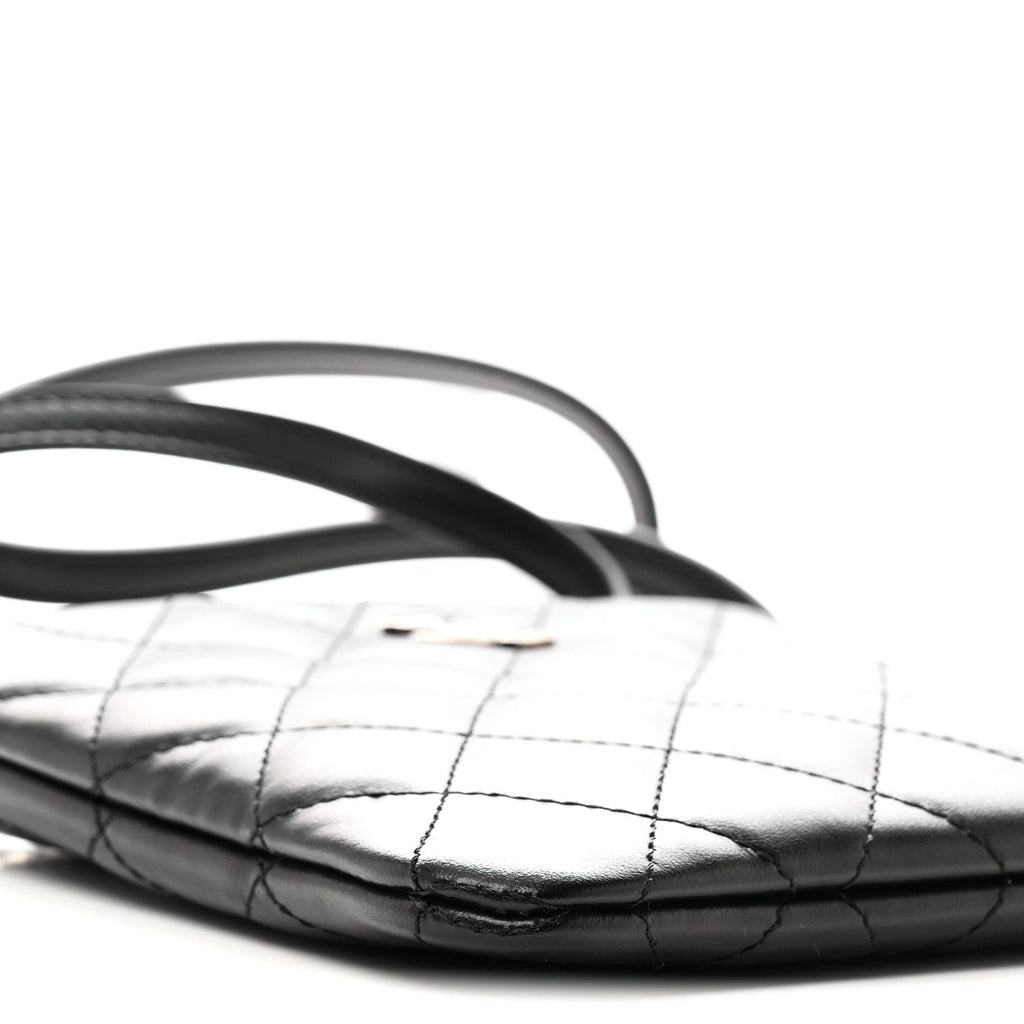 Lambskin Quilted Crossbody Bag Black