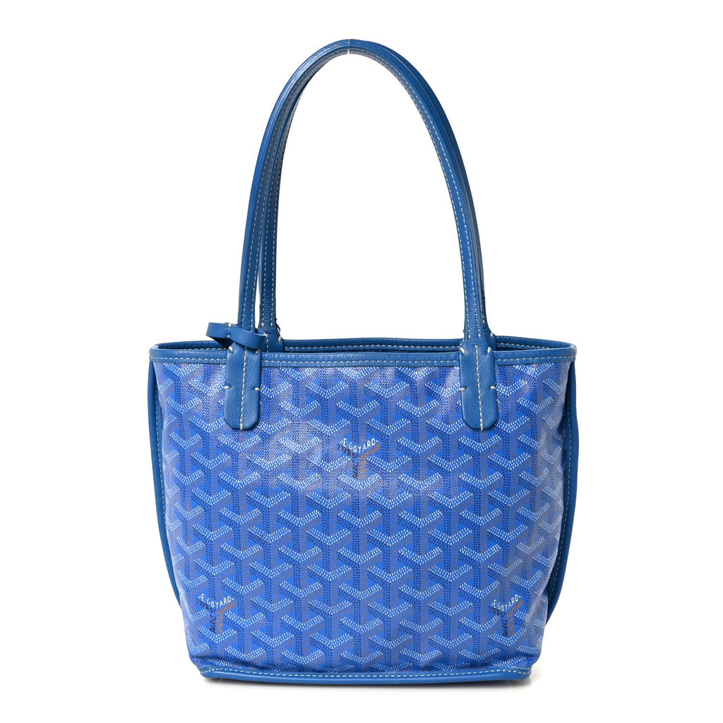 Goyardine Reversible Mini Anjou Sky Blue