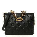Lambskin Embossed Monogram Coussin BB Black