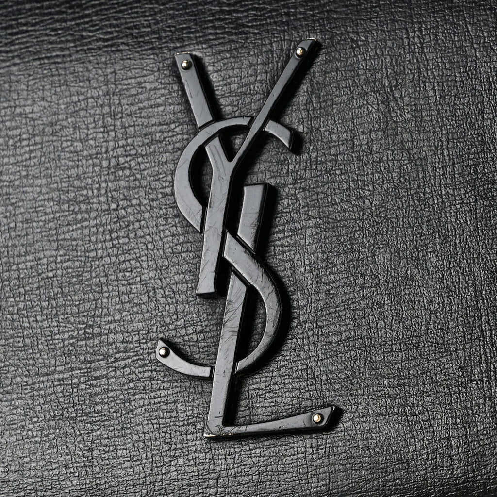 Calfskin Medium Monogram Sunset Satchel Black