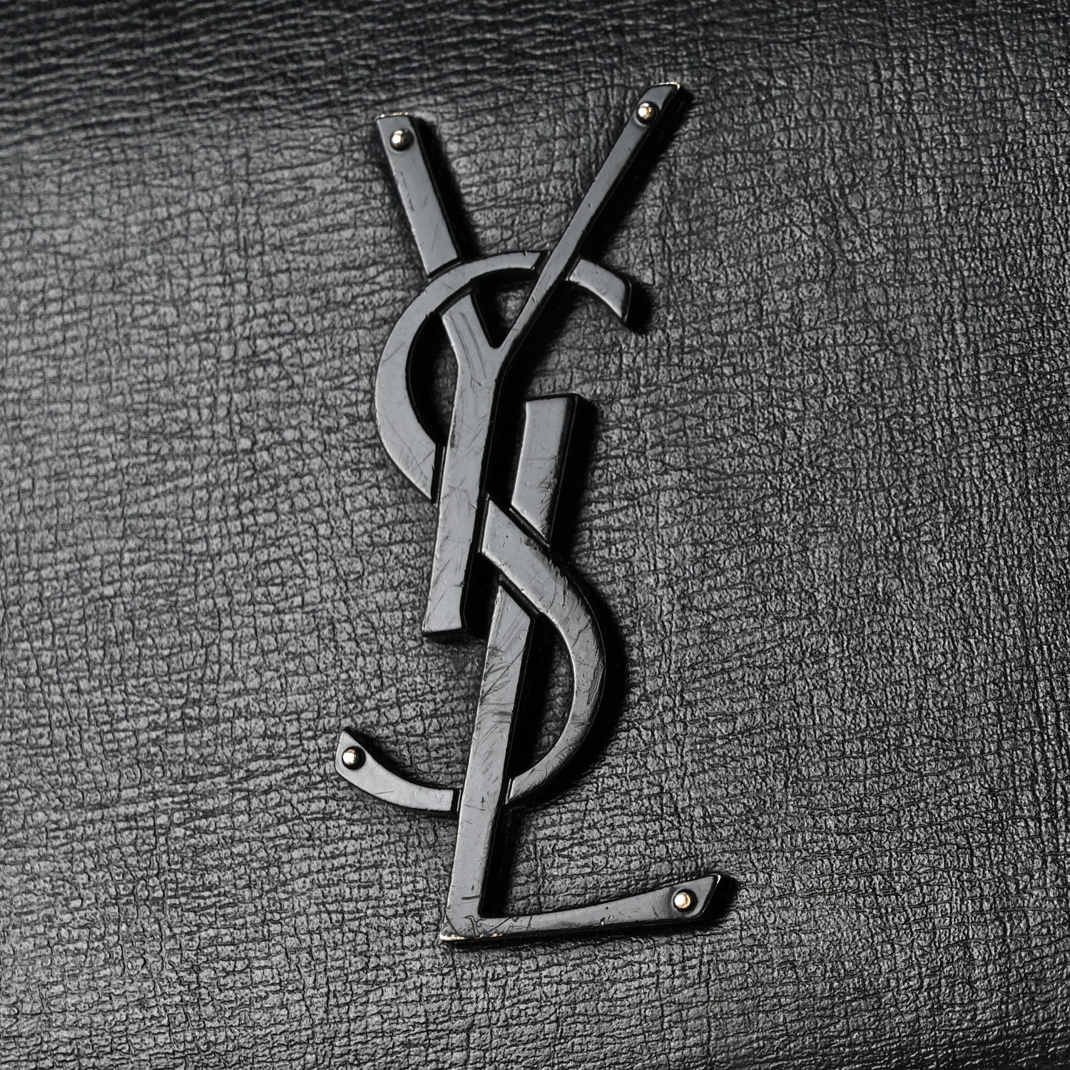 Calfskin Medium Monogram Sunset Satchel Black