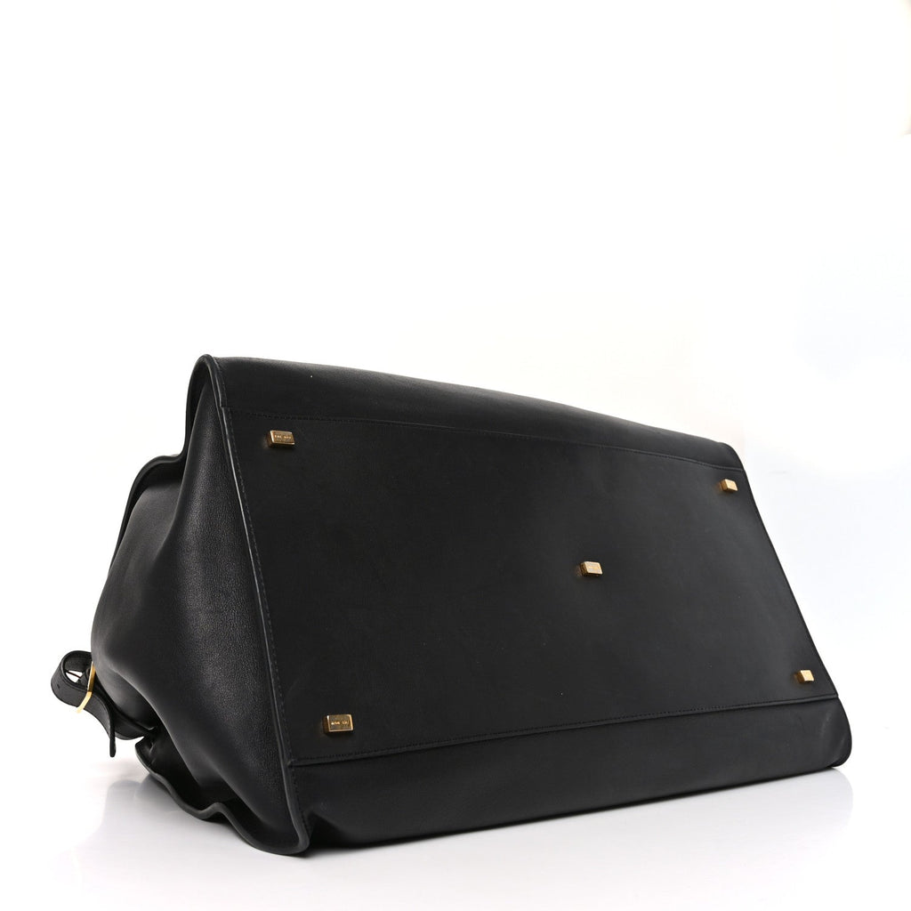 Polished Saddle Calfskin Soft Margaux 17 Black