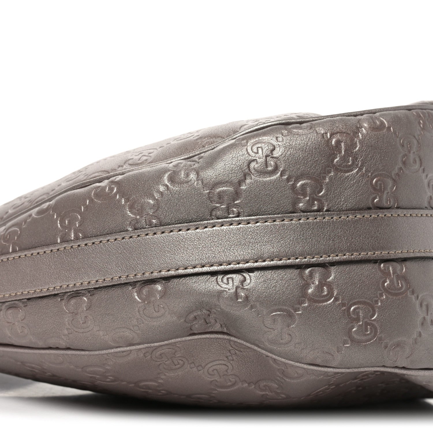 Metallic Guccissima Medium GG Twins Hobo Mauve