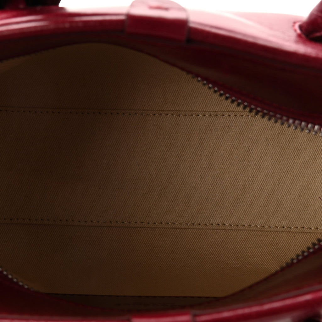 Shiny Calfskin Small Turismo Bag Burgundy