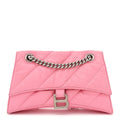 Crushed Calfskin Quilted Small Crush Chain Bag Sweet Pink