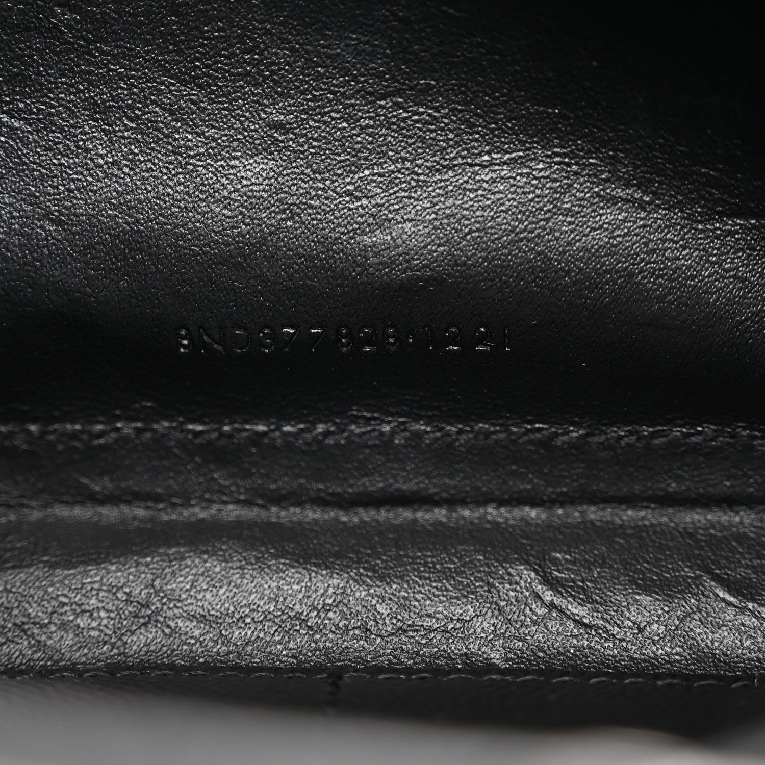 Grain De Poudre Matelasse Chevron Monogram Chain Wallet Black
