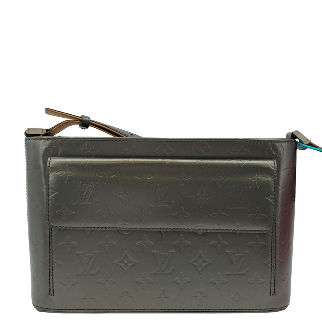 LOUIS VUITTON Alston Monogram Mat Shoulder Bag Black