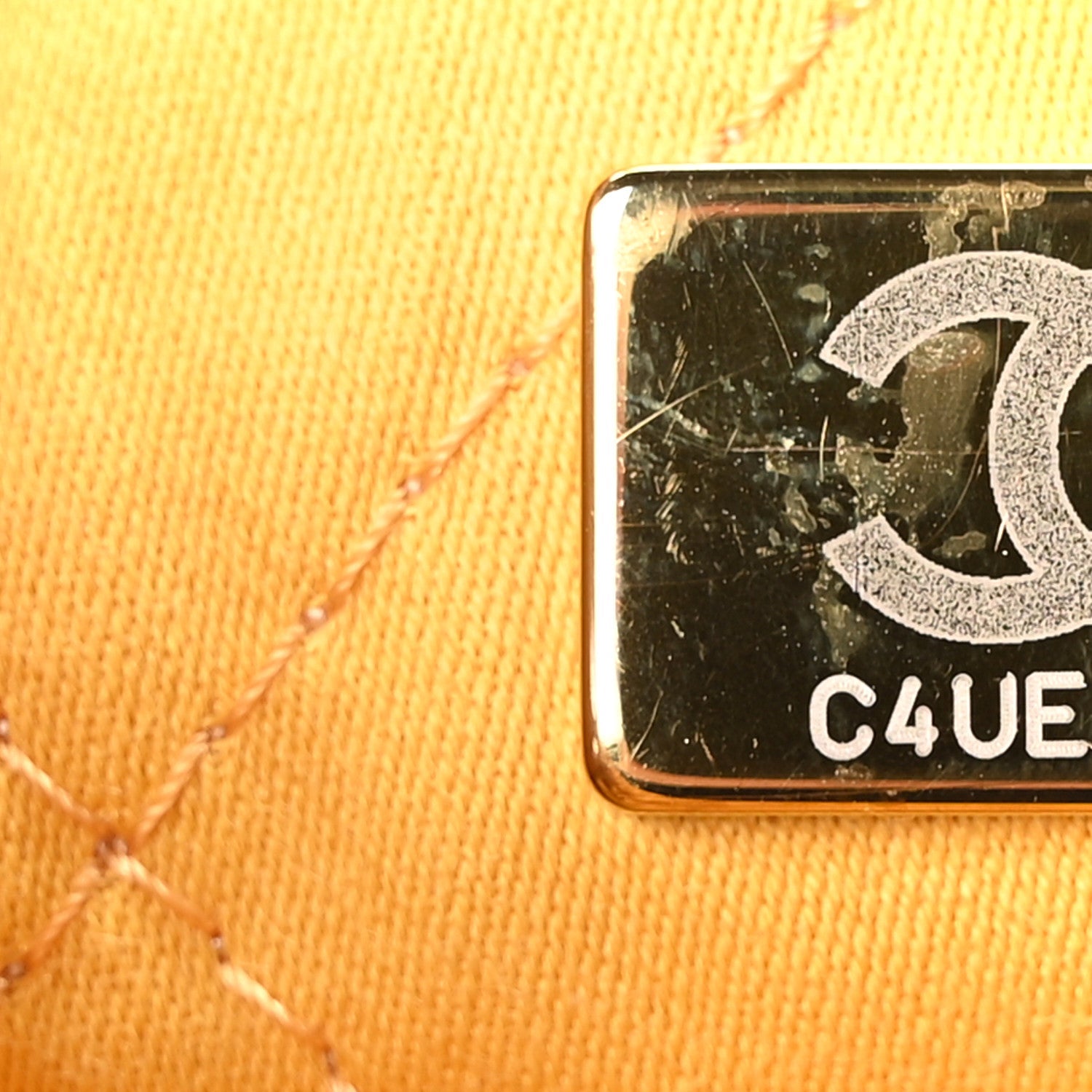 Shiny Calfskin Quilted Mini Chanel 22 Yellow