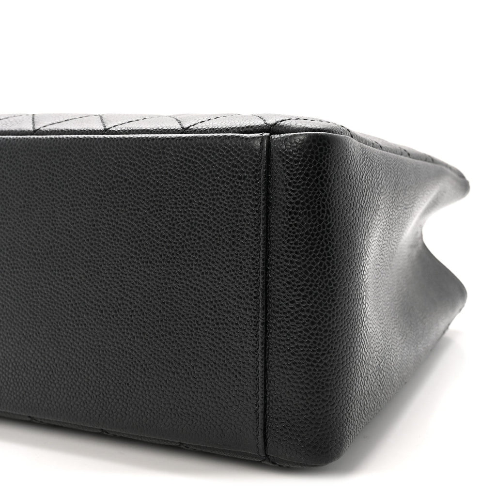 Caviar Quilted Grand Shopping Tote GST Black