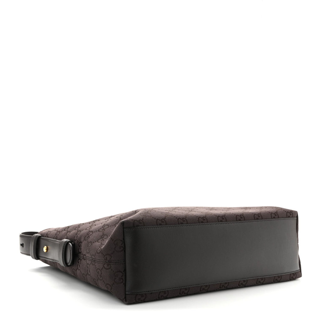 GG Supreme Monogram Large Beatrix Tote Dark Brown