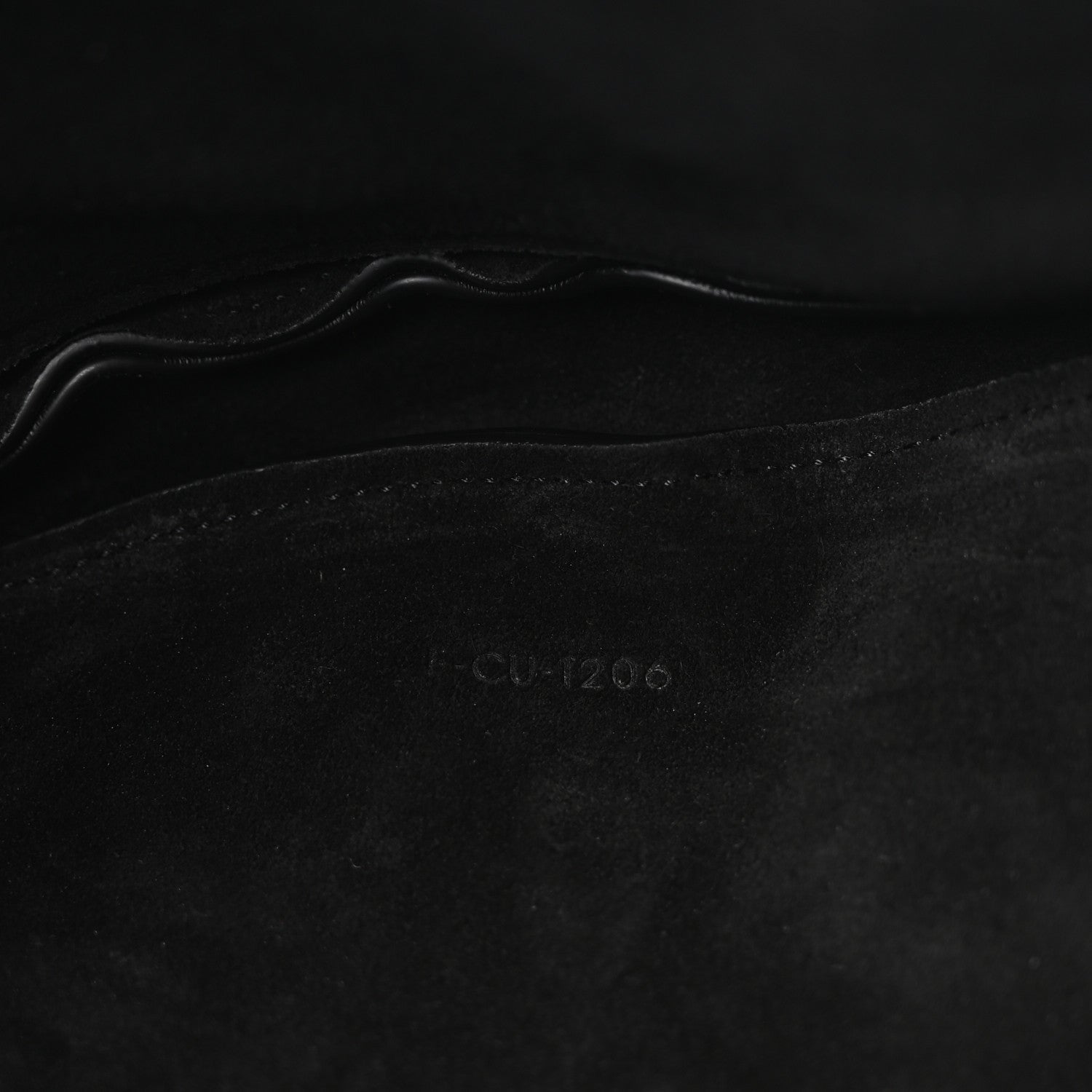 Shiny Lambskin Soft Triomphe Half Moon Bag Black