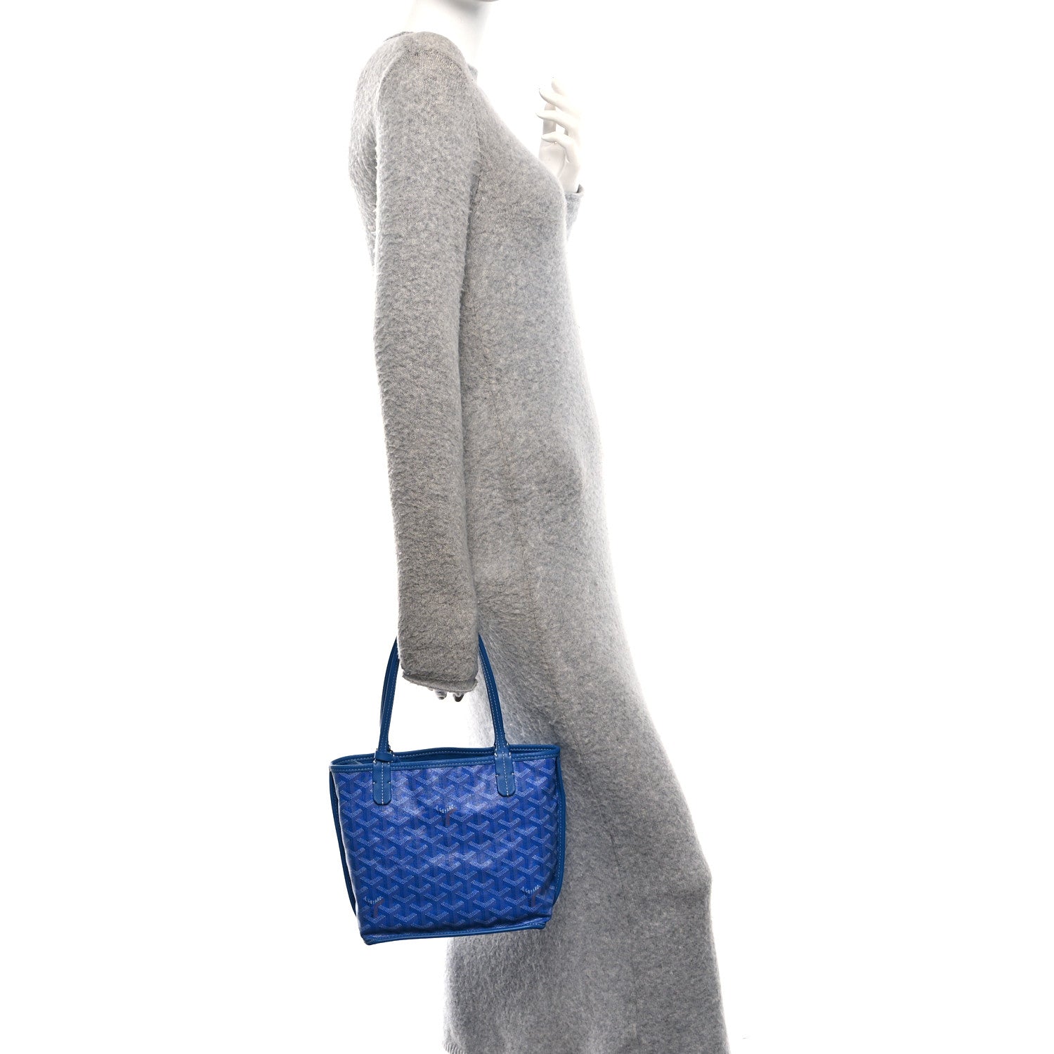 Goyardine Reversible Mini Anjou Sky Blue