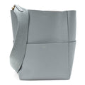 Soft Grained Calfskin Sangle Bucket Bag Storm