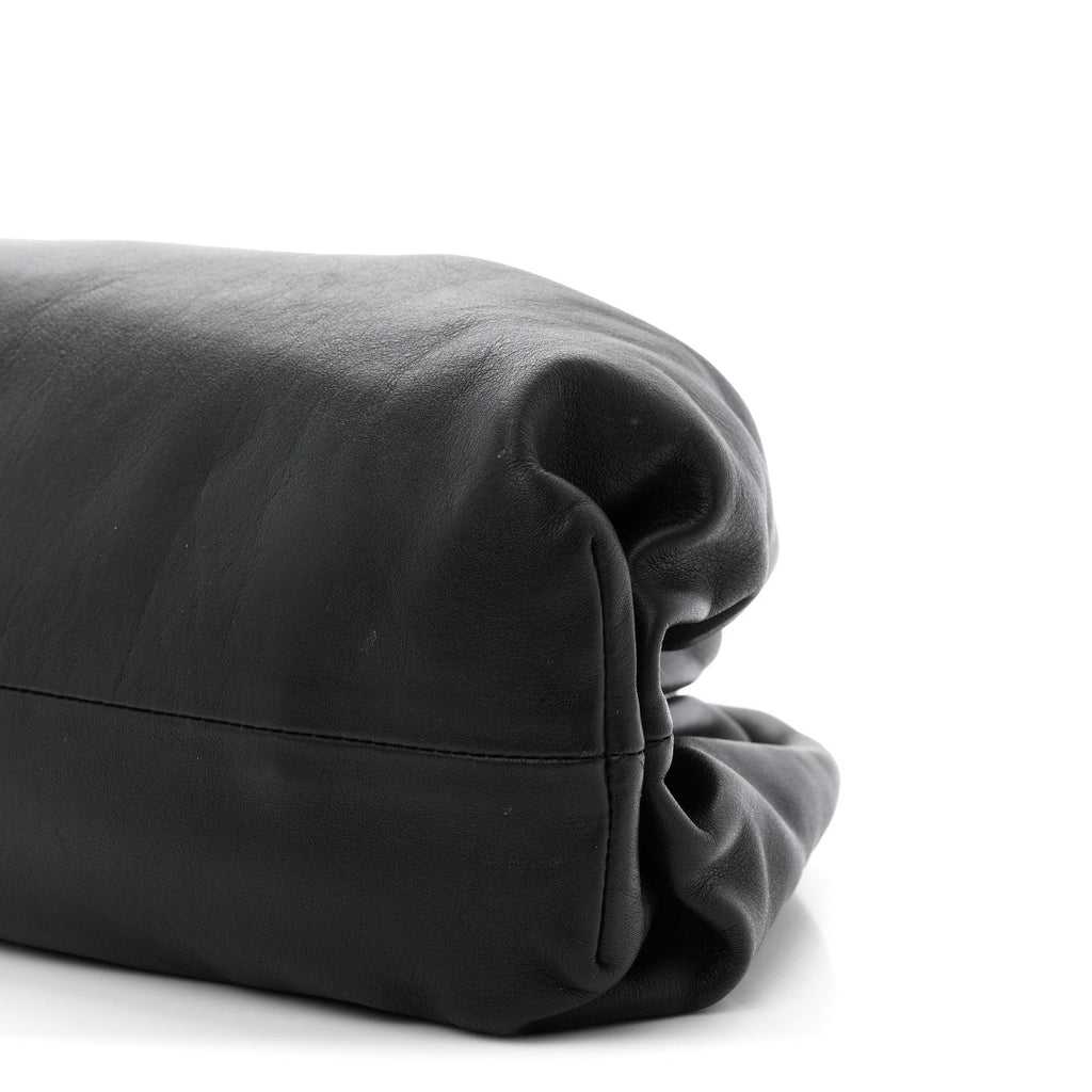 Smooth Butter Calf The Pouch Oversized Clutch Black