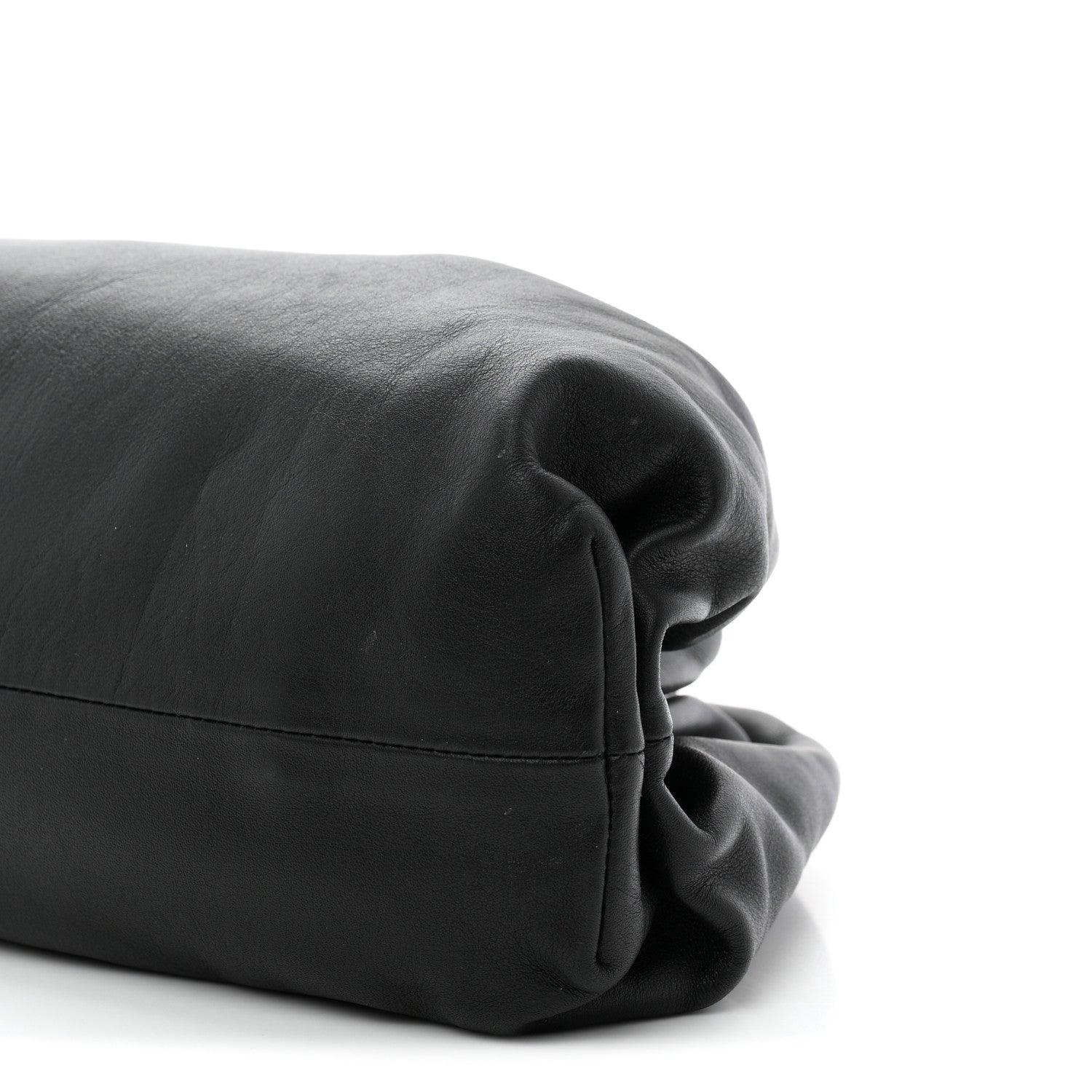 Smooth Butter Calf The Pouch Oversized Clutch Black