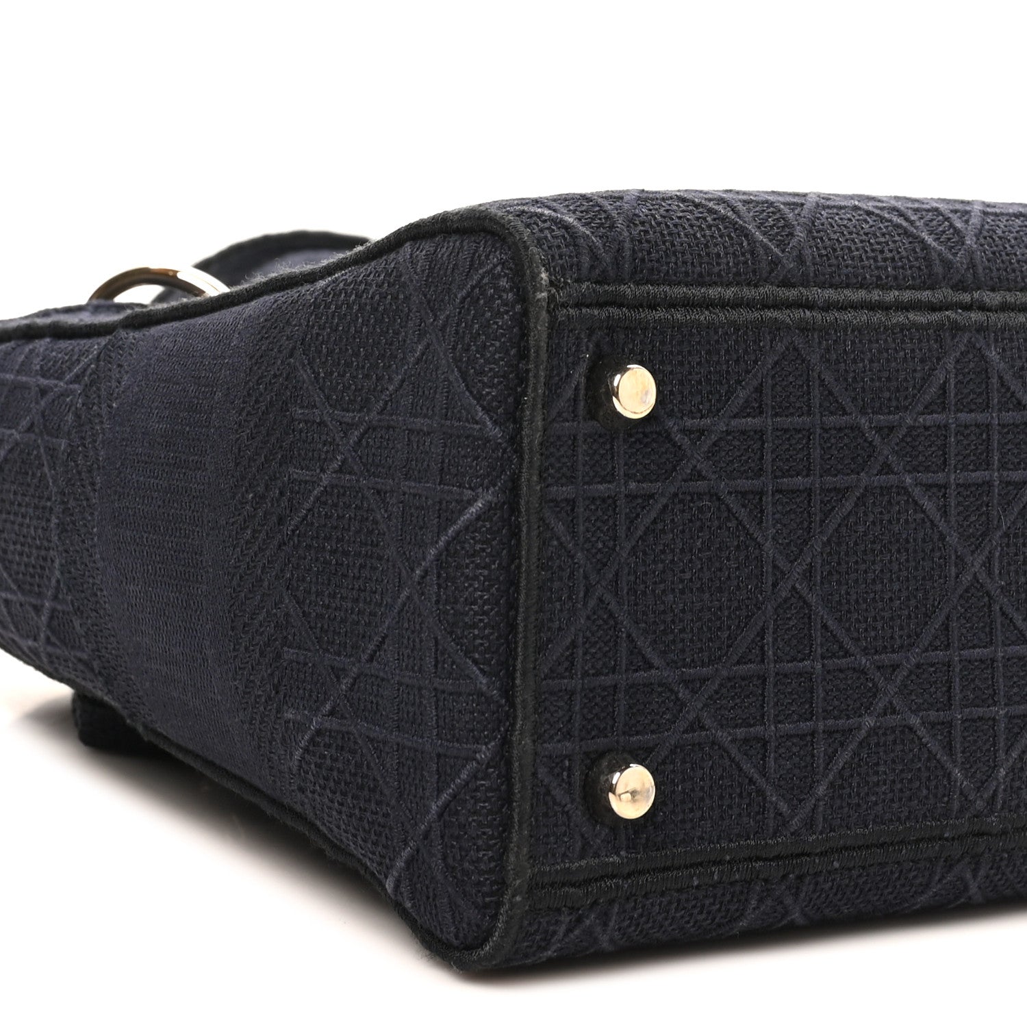 Canvas Embroidered Cannage Medium Lady D-Lite Navy