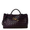 Nappa Intrecciato Small East West Andiamo Shoulder Bag Dark Mystic