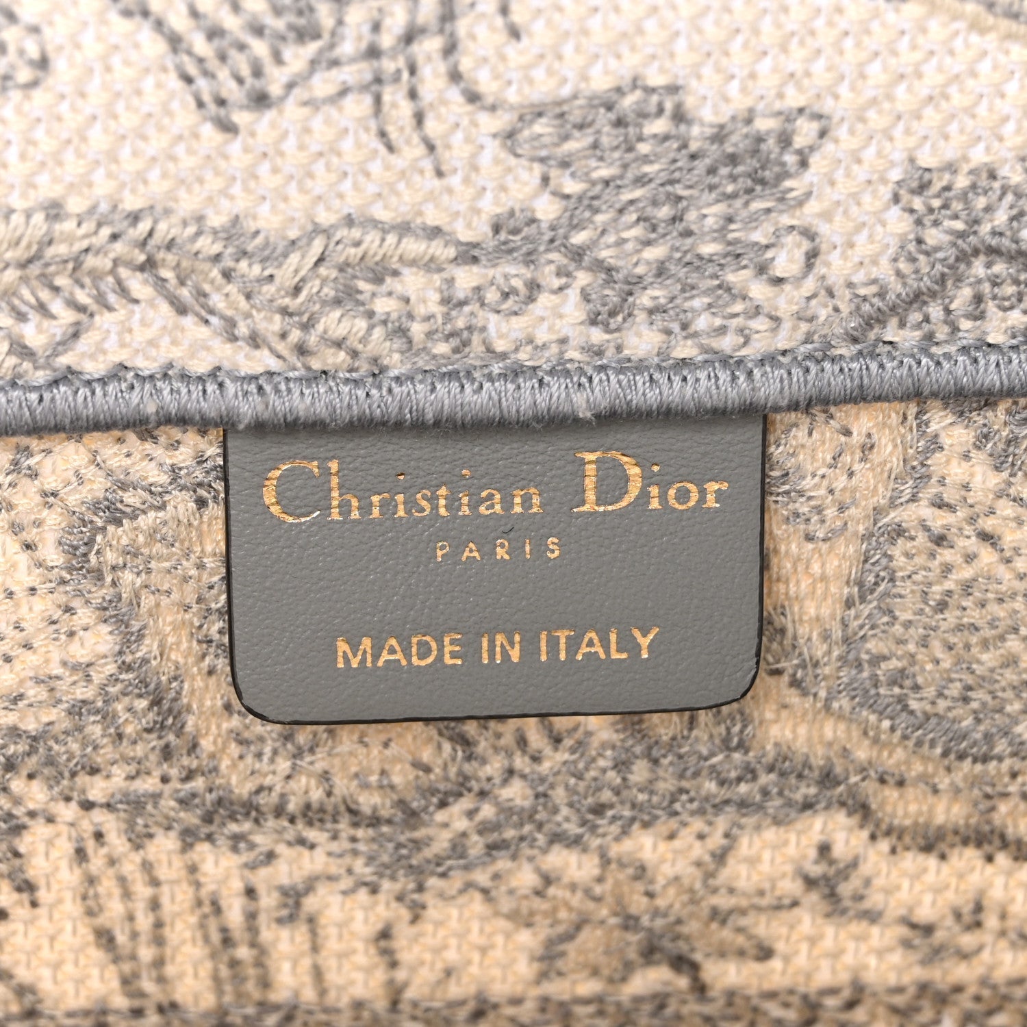 Canvas Embroidered Medium Dioriviera Toile De Jouy Book Tote Gray