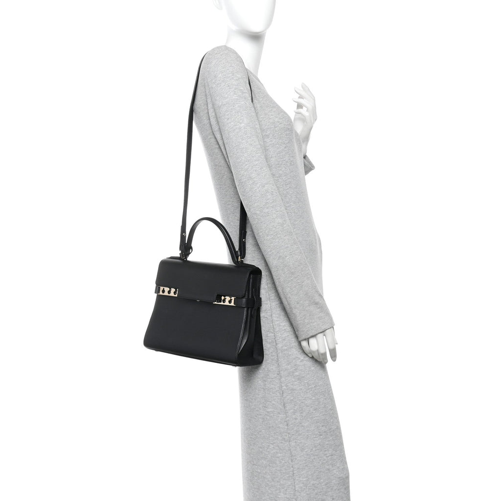 Calfskin MM Tempete Satchel Black